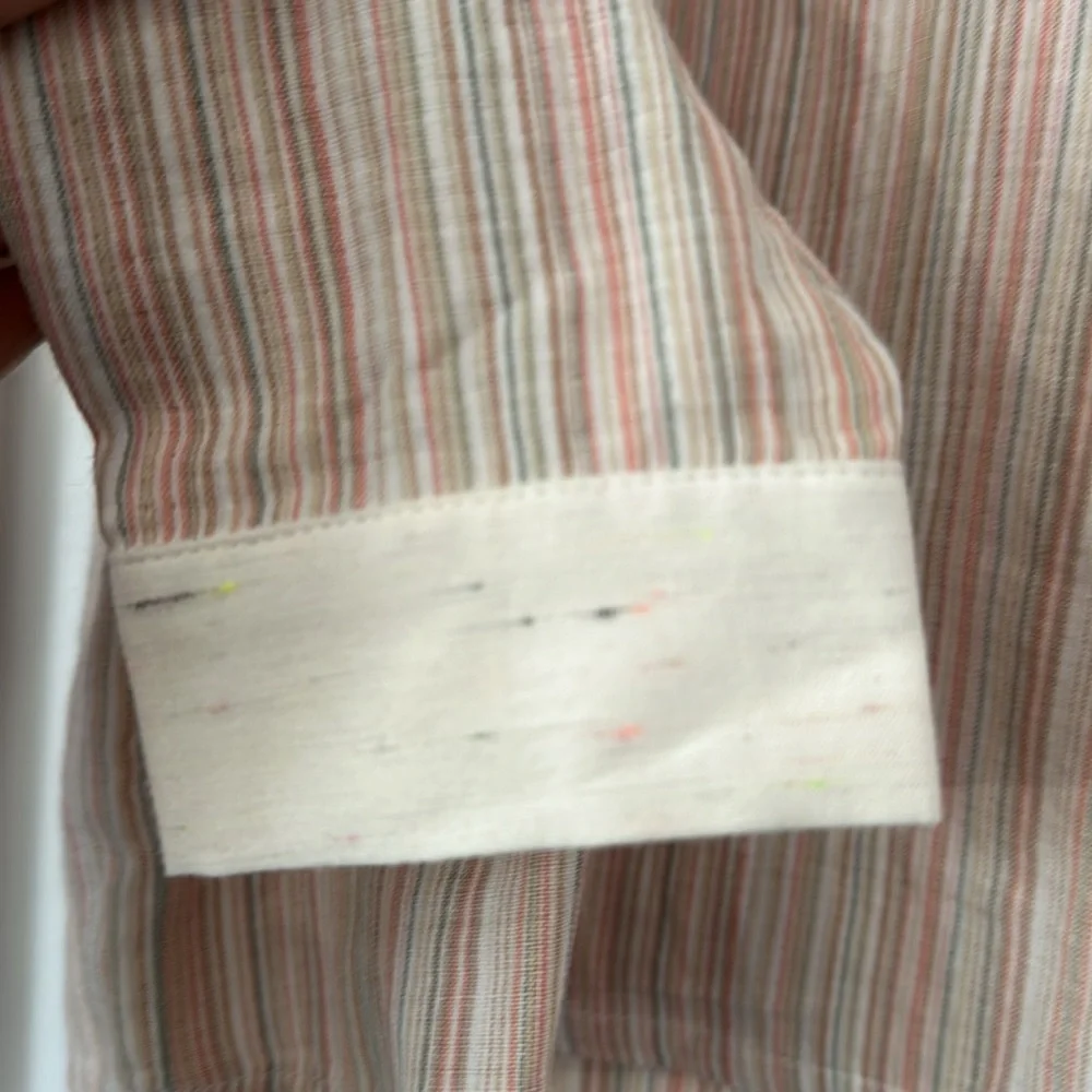 $230 Bonpoint Onelle Cream Multi stripe Tunic Top - Picture 3 of 7